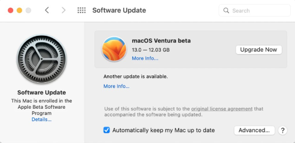 Cập nhật phần mềm cho máy MacBook